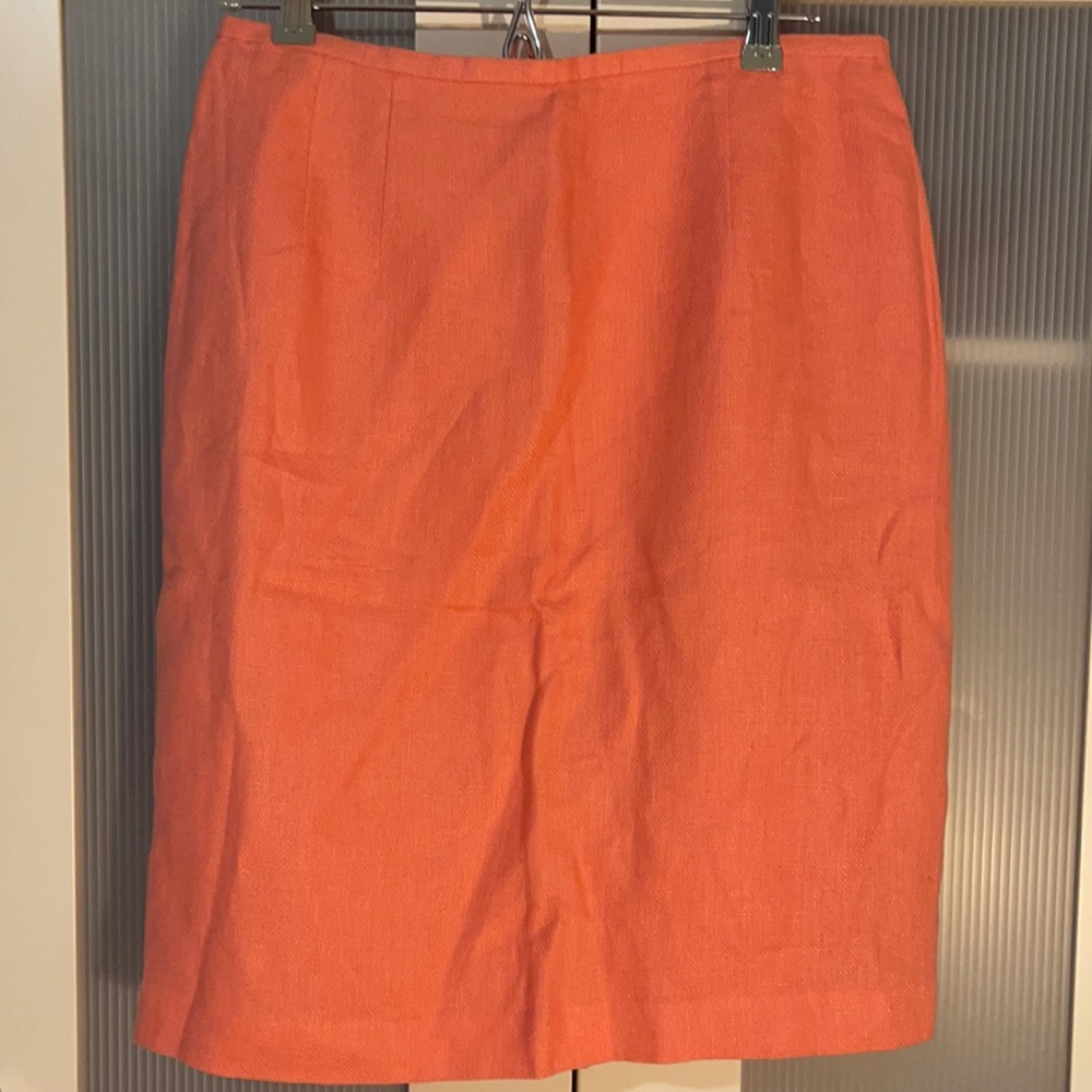 - Irish Linen Skirt With Back Slit
